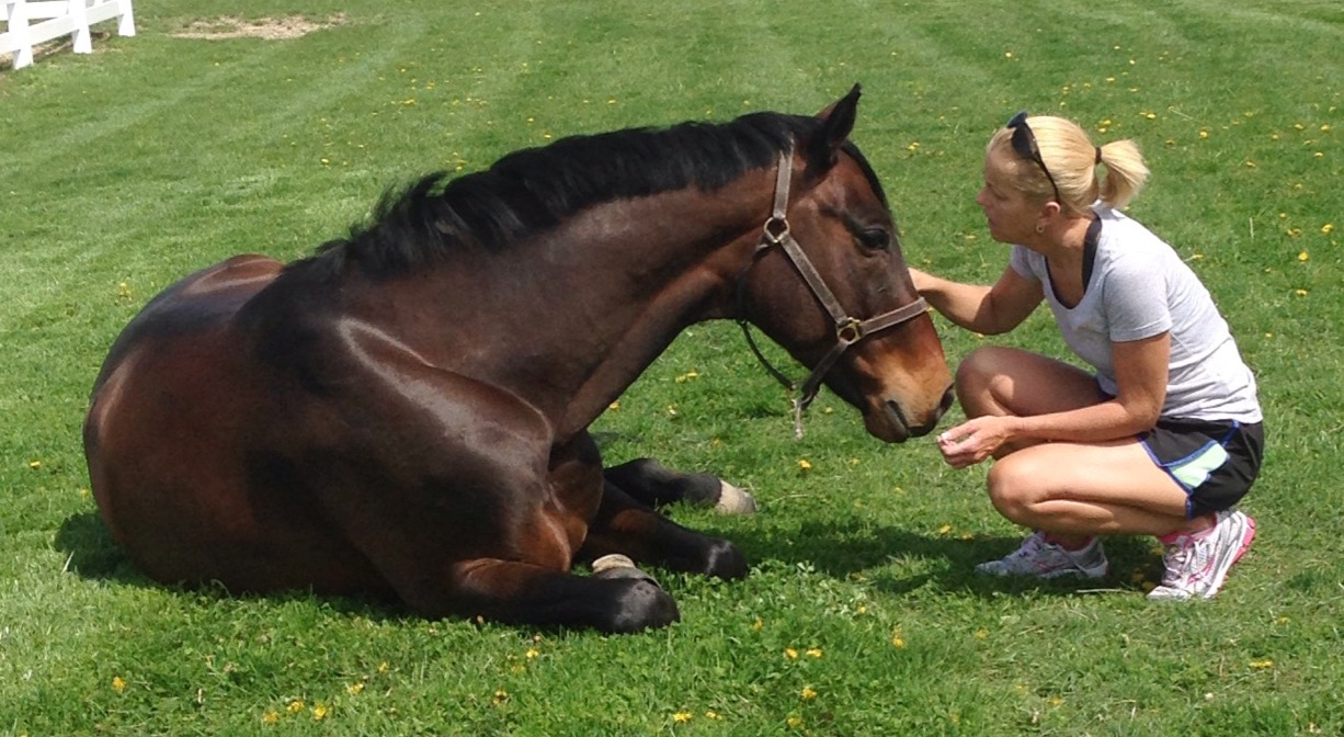 Mary with Daniel, her horse Mary with Daniel, her horse
